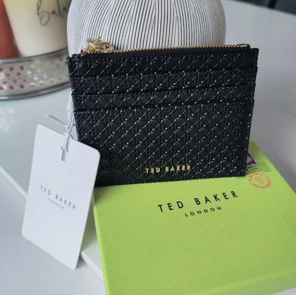 Black leather Ted Baker Card Coin Purse new - Picture 3 of 12